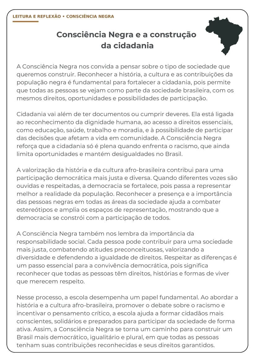 textos sobre consciencia negra do ensino médio para alfabetização página 1
